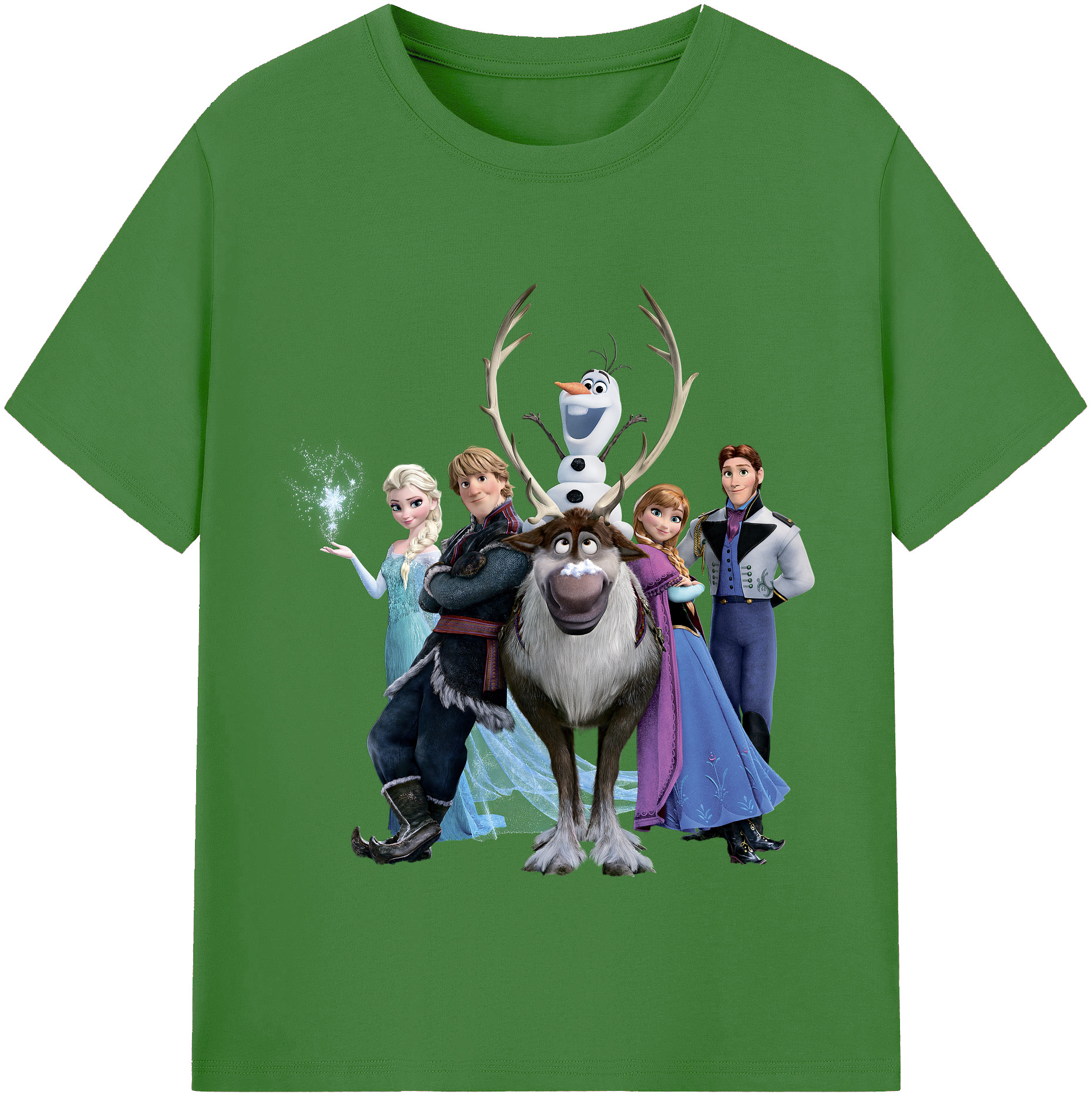 （画像用） アナと雪の女王 アンナ エルサ Frozen Anna Elsa レディースカジュアルプリントTシャツ（綿100％）